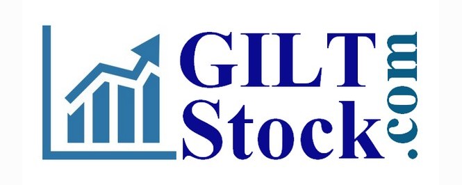 GiltStock.com is a premier Finance Domain & Logo for sale $7,950.00