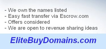 Get the very best Domain name and Logo for your business. EliteBuyDomains top level domains